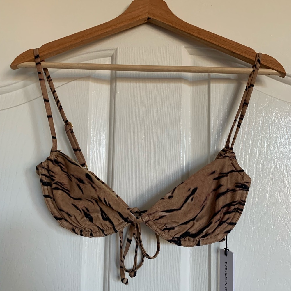 WeWoreWhat Ruched Underwire Bikini Top